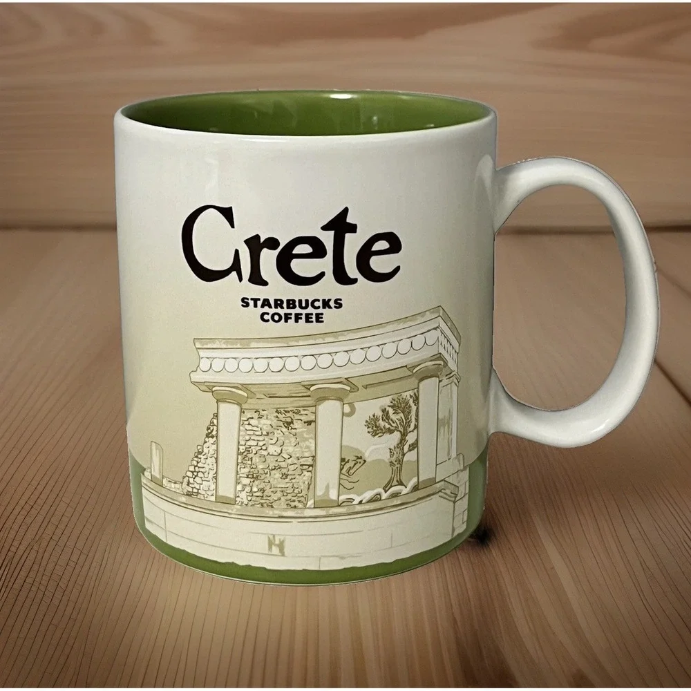 Starbucks Crete Greece Global Icon Collection Ceramic Coffee Mug Cup 16 oz